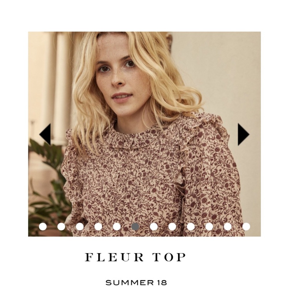 Doen Fleur top in blush mini earl floral